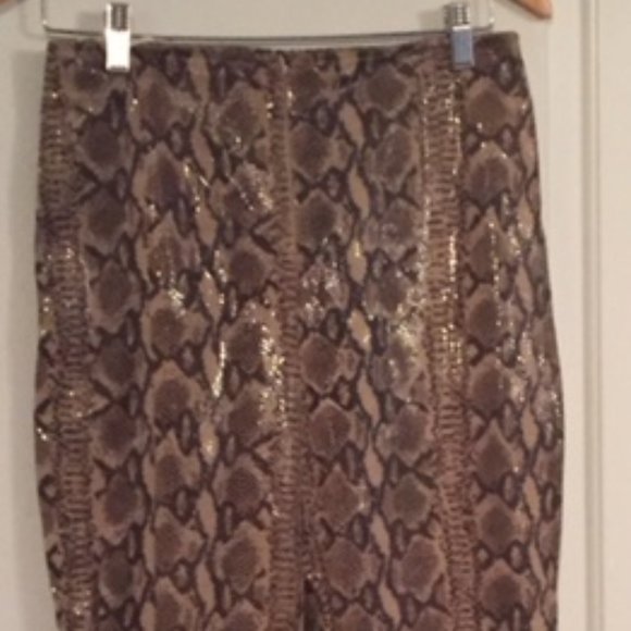 Leather Snake Skin Print Pant - Picture 1 of 1